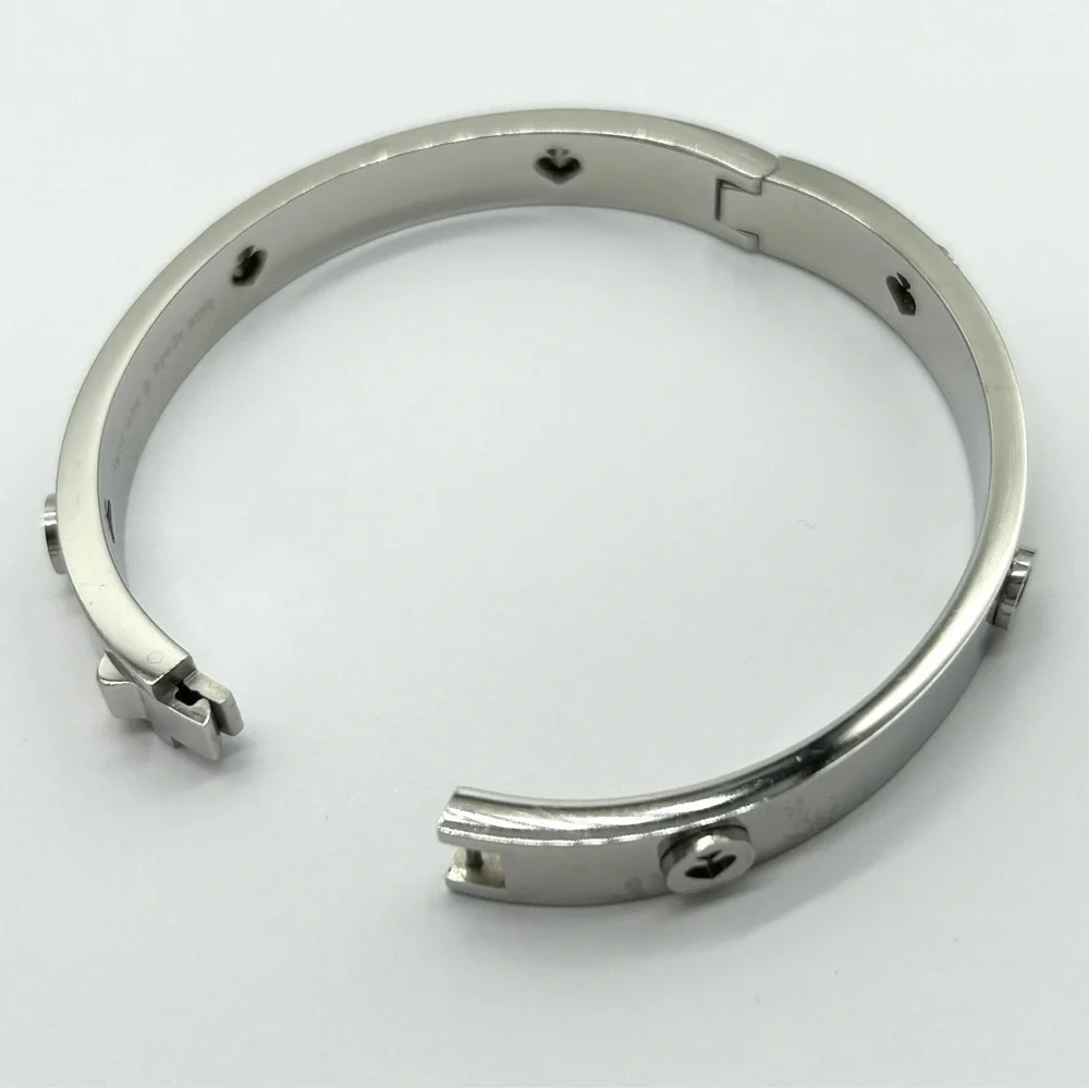 Kate Spade Spot the Spade Studded Hinged Bangle Bracelet